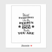 ペット犬の面白い引用 シール (シート)