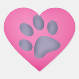 ペット犬または猫のポープリントハート収集シール ハートシール