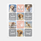 ペット犬カスタム記念モダンカラー6写真 フリースブランケット (正面)