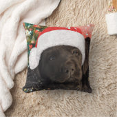 ペット犬パーソナライズされた好きメリークリスマス クッション (ブランケット)