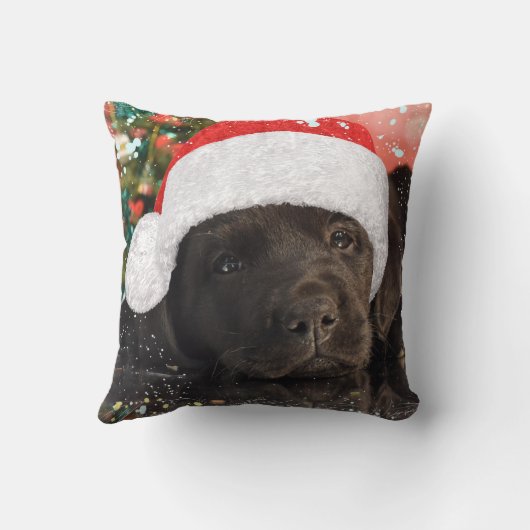 ペット犬パーソナライズされた好きメリークリスマス クッション (裏面)