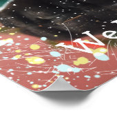 ペット犬パーソナライズされた好きメリークリスマス ポスター (角)