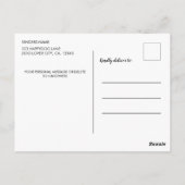 ペット犬パーソナライズされた好きメリークリスマス ポストカード (裏面)