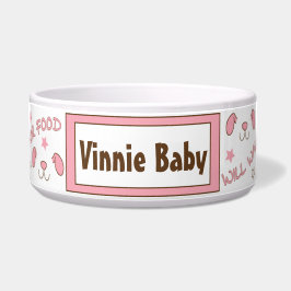 ペット犬ピンクボウル 大 "食事と引き換えに遊ぶ" ボウル