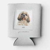 ペット犬フォトフレームパーソナライズされたパパ誕生日 缶クーラー (正面)