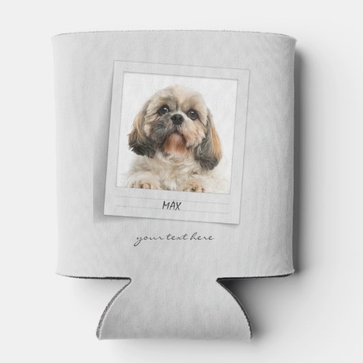 ペット犬フォトフレームパーソナライズされたパパ誕生日 缶クーラー (裏面)