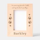 ペット犬メモリアルお気に入りのハローカスタムウッドフォト レーザー彫刻フレーム (正面)