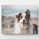 ペット犬メモリアルギフト - ペットの死への追悼記念品 フォトプラーク (正面)