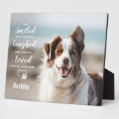 ペット犬メモリアルギフト - ペットの死への追悼記念品 フォトプラーク (側面)