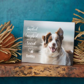 ペット犬メモリアルギフト - ペットの死への追悼記念品 フォトプラーク (側面)