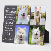 ペット犬メモリアルギフト – ペットロス悔やみや弔慰記念 フォトプラーク (側面)