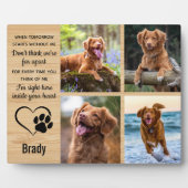 ペット犬メモリアルギフト – 悔やみや弔慰ペット損失記念 フォトプラーク (正面)