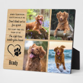 ペット犬メモリアルギフト – 悔やみや弔慰ペット損失記念 フォトプラーク (側面)