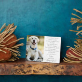 ペット犬メモリアルプレート（台付） フォトプラーク (側面)