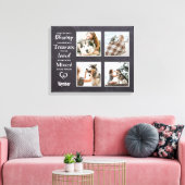 ペット犬メモリアルペットロス写真コラージュ キャンバスプリント (インサイチュ (リビング))