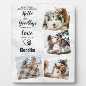 ペット犬メモリアルペットロス記念Keepsake 4フォトコラージュ フォトプラーク (正面)