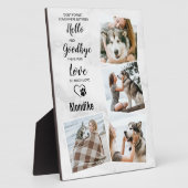 ペット犬メモリアルペットロス記念Keepsake 4フォトコラージュ フォトプラーク (側面)