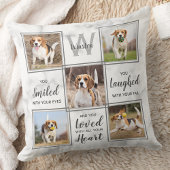 ペット犬メモリアルユニークキープサケ5フォトコラージュ クッション