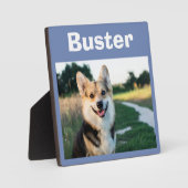 ペット犬メモリアルリマインダー フォトプラーク (正面)