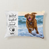 ペット犬メモリアル悔やみや弔慰写真 アクセントクッション (裏面)