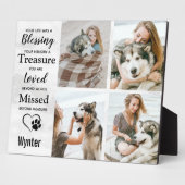 ペット犬メモリアル記念撮影コラージュ フォトプラーク (側面)