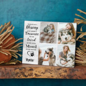 ペット犬メモリアル記念撮影コラージュ フォトプラーク (側面)