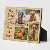 ペット犬メモリアル4枚写真パーソナライズされた肉球プリント フォトプラーク (側面)