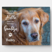 ペット犬メモリアル - 大好きな別れ、最も辛い別れ フォトプラーク (正面)