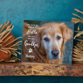 ペット犬メモリアル - 大好きな別れ、最も辛い別れ フォトプラーク (側面)