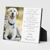 ペット犬用メモリアルプレート（イーゼル付） フォトプラーク (側面)