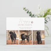 ペット犬3写真クリスマス シーズンカード (スタンド正面)