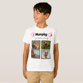 ペット犬4男カスタマイズ子用Tシャツ Tシャツ (正面フル)