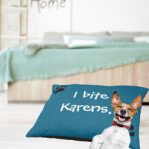 ペット犬"私はカレンを噛む"おもしろいカスタムベッドポープリント