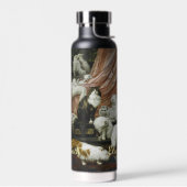 ペット猫がヴィンテージ動物モノグラムの術 ウォーターボトル (左面)