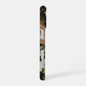 ペット猫がヴィンテージ動物モノグラムの術 iPhone 16ケース (右側面)