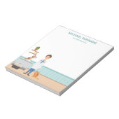 ペット猫と犬を連れた獣医マンベットクリニック ノートパッド (回転)