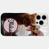 ペット猫の写真と名前をカスタムする Case-Mate iPhoneケース (裏面 (横))