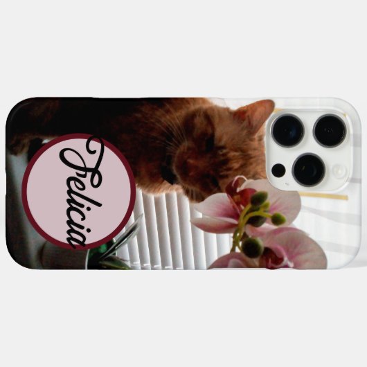 ペット猫の写真と名前をカスタムする Case-Mate iPhoneケース (裏面 (横))