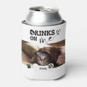 ペット猫の名前カスタム写真おもしろい 缶クーラー (缶正面)