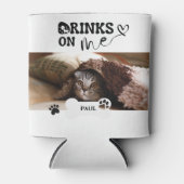 ペット猫の名前カスタム写真おもしろい 缶クーラー (正面)