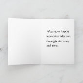 ペット猫の悔やみや弔慰の芸術 カード (内部)