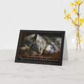 ペット猫の悔やみや弔慰カード、ペットの損失 カード (黄色い花)