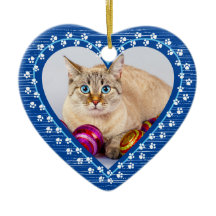 ペット猫メモリアル手プリントハートフォトクリスマス