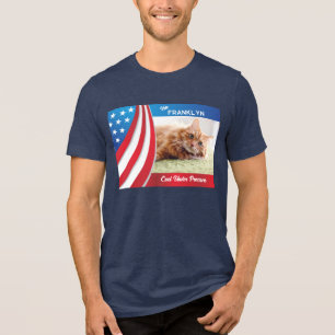 ペット猫写真大統領の選挙2024投票 トライブレンドTシャツ