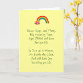 ペット猫悔やみや弔慰の喪失 カード (黄色い花)