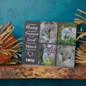 ペット猫記念ギフト – ペットロス悔やみや弔慰記念 フォトプラーク (側面)