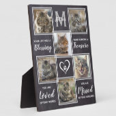 ペット猫記念写真ユニークコラージュ フォトプラーク (側面)