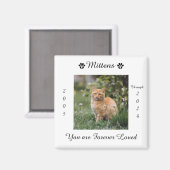 ペット猫記念碑 マグネット (正面/裏面)