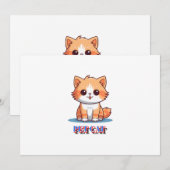 ペット猫 招待状 (正面/裏面)