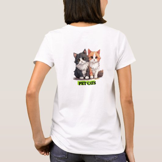 ペット猫 Tシャツ (裏面)
